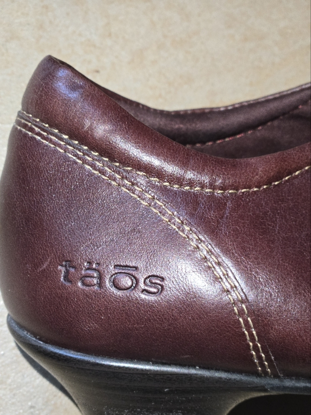 Taos Footwear Burgundy Leather Mary Jane Majesty Low Heel Button Strap Shoes 8.5 - Picture 13 of 13